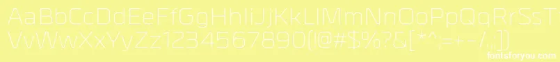 MetralLight Font – White Fonts on Yellow Background