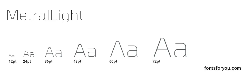 MetralLight Font Sizes