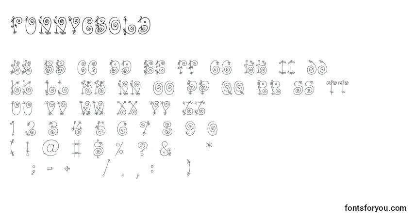 Schriftart FunnycBold – Alphabet, Zahlen, spezielle Symbole