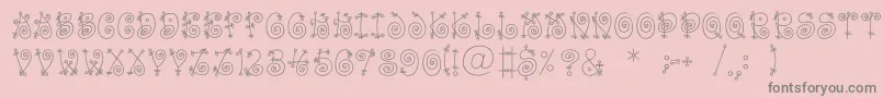 FunnycBold-Schriftart – Graue Schriften auf rosa Hintergrund