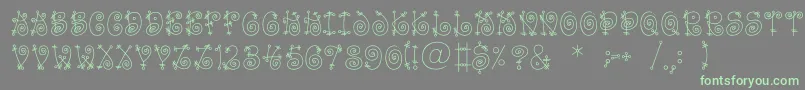 FunnycBold Font – Green Fonts on Gray Background