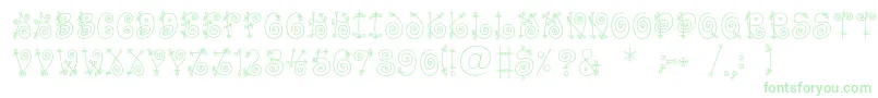 FunnycBold Font – Green Fonts on White Background