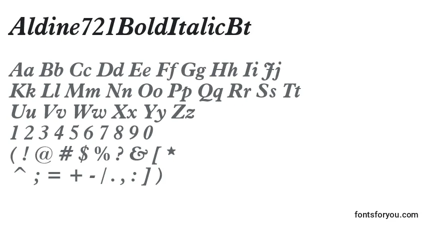 Fuente Aldine721BoldItalicBt - alfabeto, números, caracteres especiales