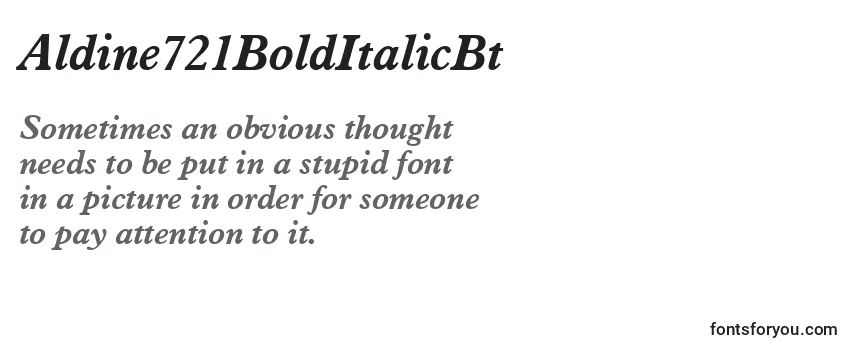 Review of the Aldine721BoldItalicBt Font