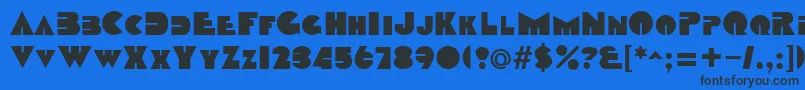 DatcothequeRegular Font – Black Fonts on Blue Background