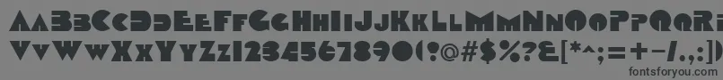 フォントDatcothequeRegular – 黒い文字の灰色の背景