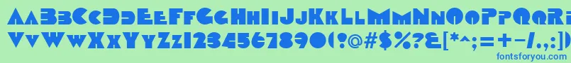 DatcothequeRegular Font – Blue Fonts on Green Background