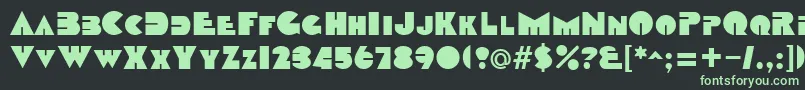 DatcothequeRegular Font – Green Fonts on Black Background