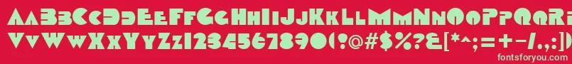 DatcothequeRegular Font – Green Fonts on Red Background