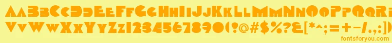 DatcothequeRegular Font – Orange Fonts on Yellow Background