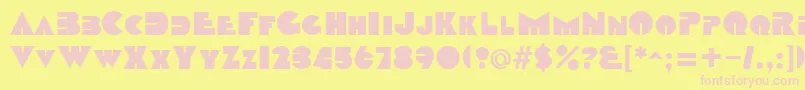 DatcothequeRegular Font – Pink Fonts on Yellow Background