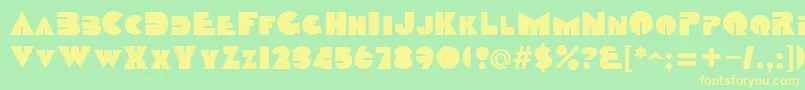 DatcothequeRegular Font – Yellow Fonts on Green Background