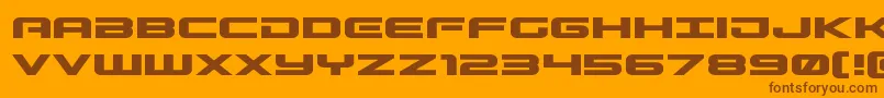 Gunshipexpand Font – Brown Fonts on Orange Background