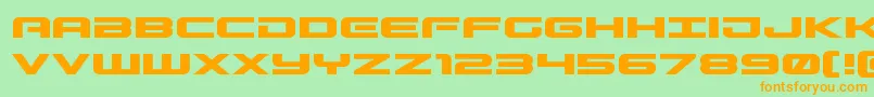 Gunshipexpand Font – Orange Fonts on Green Background