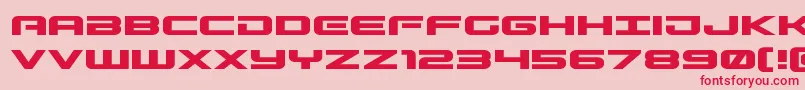 Gunshipexpand Font – Red Fonts on Pink Background