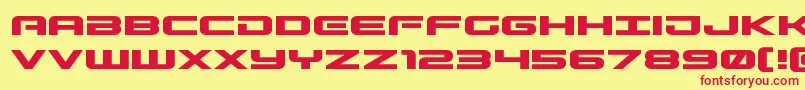 Gunshipexpand Font – Red Fonts on Yellow Background