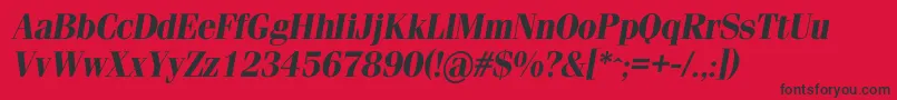 SimeizcBolditalic Font – Black Fonts on Red Background