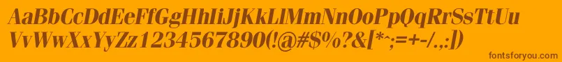 SimeizcBolditalic Font – Brown Fonts on Orange Background