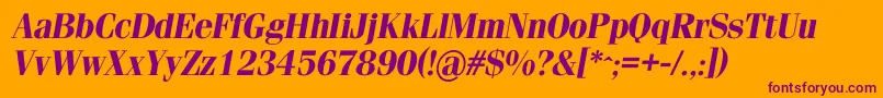 SimeizcBolditalic Font – Purple Fonts on Orange Background