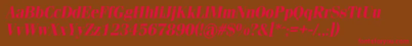 SimeizcBolditalic Font – Red Fonts on Brown Background