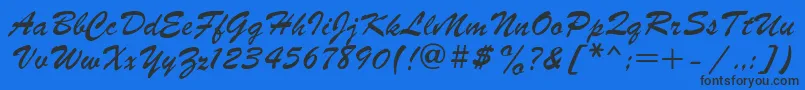 Parsek1 Font – Black Fonts on Blue Background
