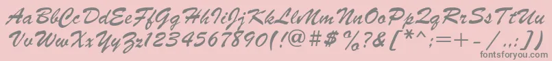 Parsek1 Font – Gray Fonts on Pink Background