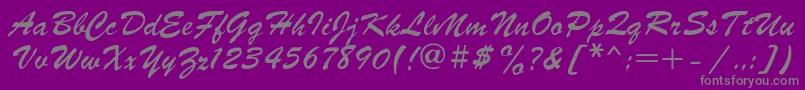 Parsek1 Font – Gray Fonts on Purple Background