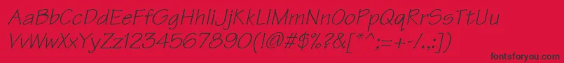 Technici Font – Black Fonts on Red Background