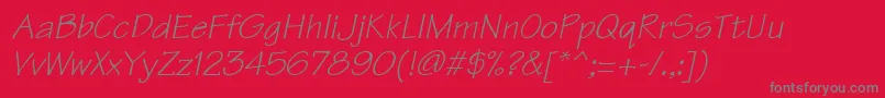 Technici Font – Gray Fonts on Red Background