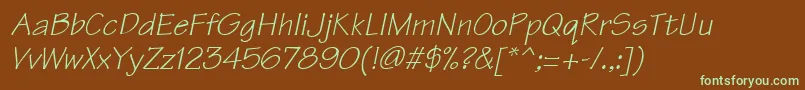 Technici Font – Green Fonts on Brown Background
