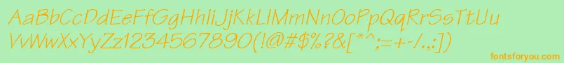Technici Font – Orange Fonts on Green Background