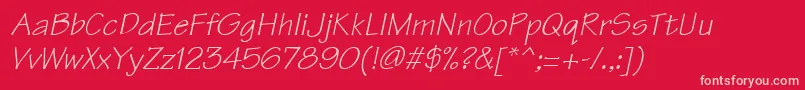 Technici Font – Pink Fonts on Red Background