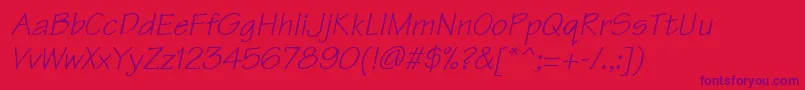 Technici Font – Purple Fonts on Red Background