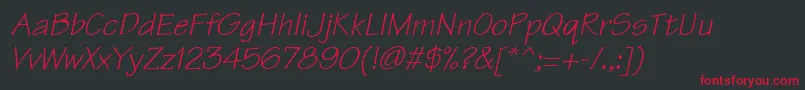 Technici Font – Red Fonts on Black Background