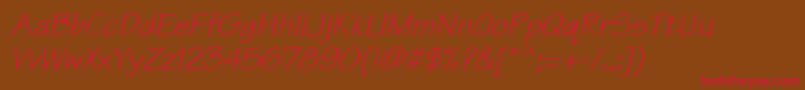 Technici Font – Red Fonts on Brown Background