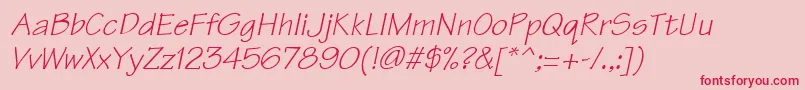 Technici Font – Red Fonts on Pink Background