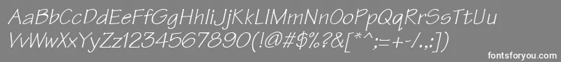 Technici Font – White Fonts on Gray Background