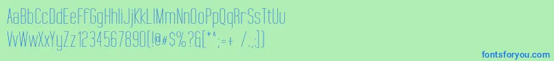 TallFilmsExpanded Font – Blue Fonts on Green Background