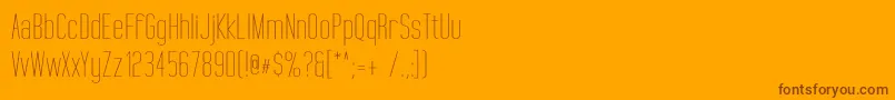 TallFilmsExpanded Font – Brown Fonts on Orange Background
