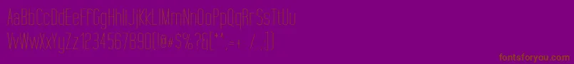 TallFilmsExpanded Font – Brown Fonts on Purple Background