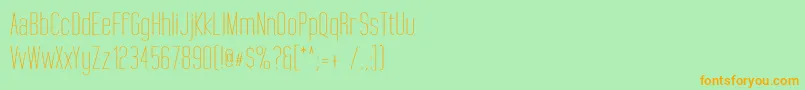 TallFilmsExpanded Font – Orange Fonts on Green Background