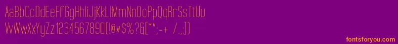 TallFilmsExpanded-Schriftart – Orangefarbene Schriften auf violettem Hintergrund
