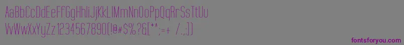 TallFilmsExpanded Font – Purple Fonts on Gray Background