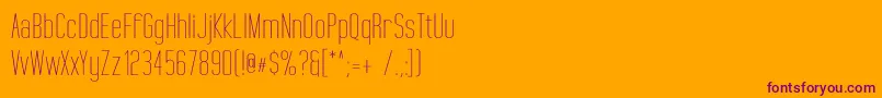 TallFilmsExpanded Font – Purple Fonts on Orange Background