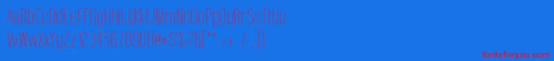 TallFilmsExpanded-Schriftart – Rote Schriften auf blauem Hintergrund