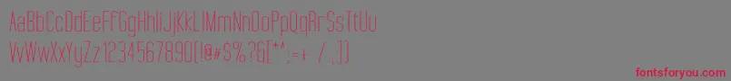 フォントTallFilmsExpanded – 赤い文字の灰色の背景