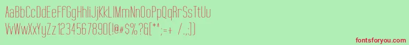 TallFilmsExpanded Font – Red Fonts on Green Background