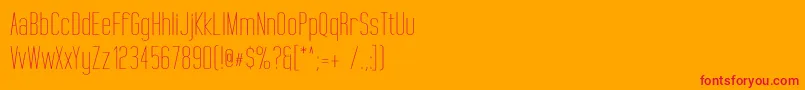 TallFilmsExpanded Font – Red Fonts on Orange Background