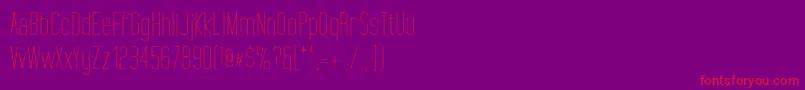 TallFilmsExpanded-Schriftart – Rote Schriften auf violettem Hintergrund