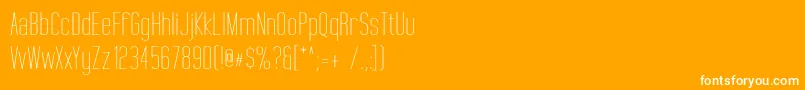 TallFilmsExpanded Font – White Fonts on Orange Background